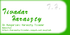 tivadar haraszty business card